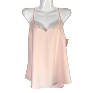 J. Crew Scalloped Pink Halter Top